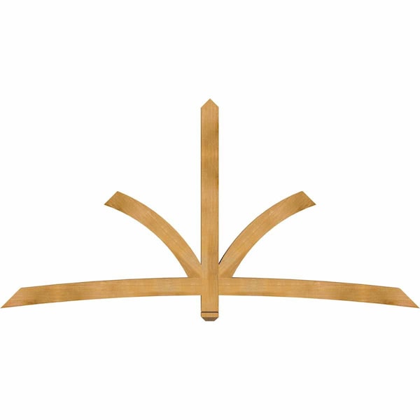 Ekena Millwork Davenport Rough Sawn Timber Gable Bracket, Western Red Cedar, 96"W x 48"H x 4"D x 4"F, 12/12 Pitch GBW096X48X0404DAV00RWR - main